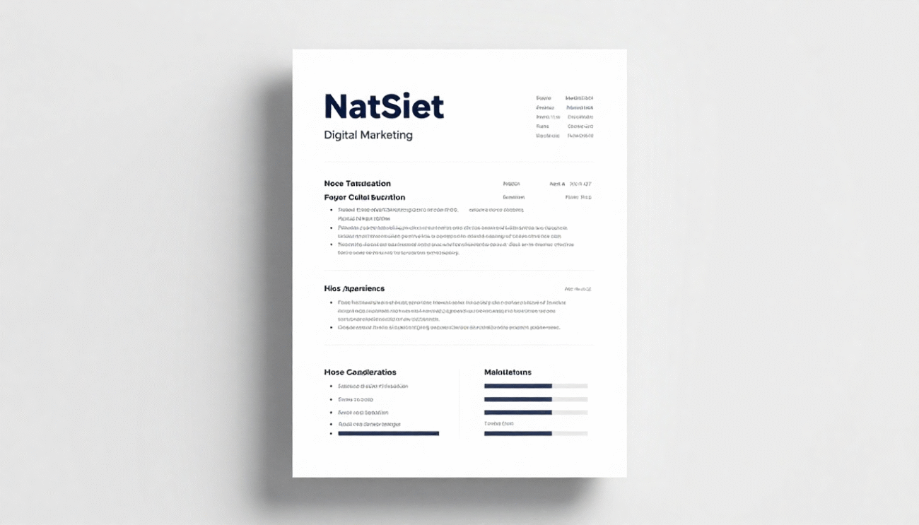 digital marketing resume