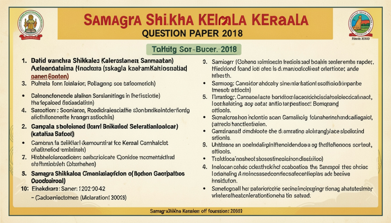 samagra shiksha kerala question paper 2018 10th