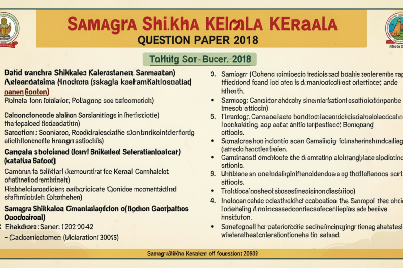 Your Guide to Samagra Shiksha Kerala Question Paper 2018 10th